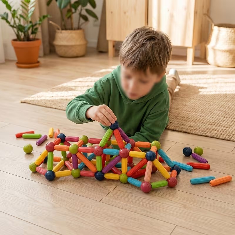 Puzzle magnetic blocks™  كل ما يحتاجه طفلك في علبة واحدة